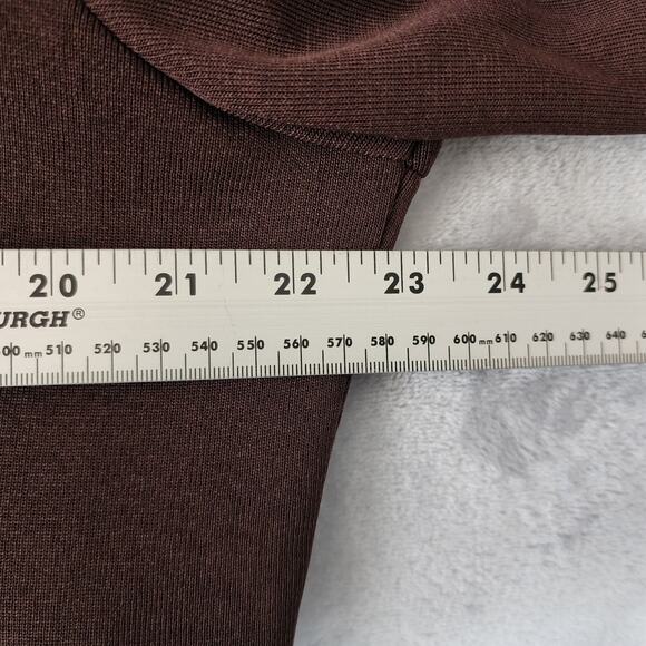 Exclusively Misook Cardigan Sweater Womens XL Cocoa Brown Burnt Orange Vintage - Picture 5 of 6